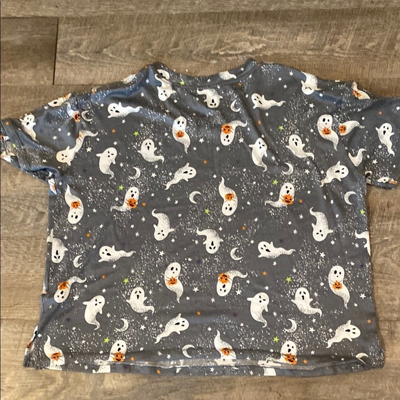 Ghost Print Short Sleeve Tee  Cropped pants PJ SET VERY SOFT - Picture 9 of 13